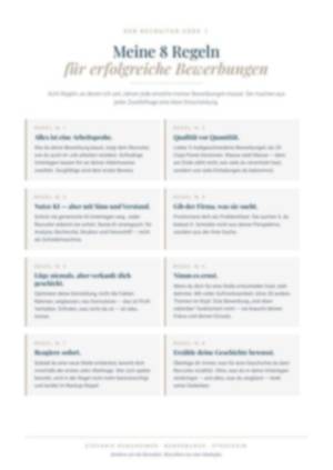 Handout: Meine 8 Regeln