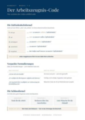 Arbeitszeugnis-Code